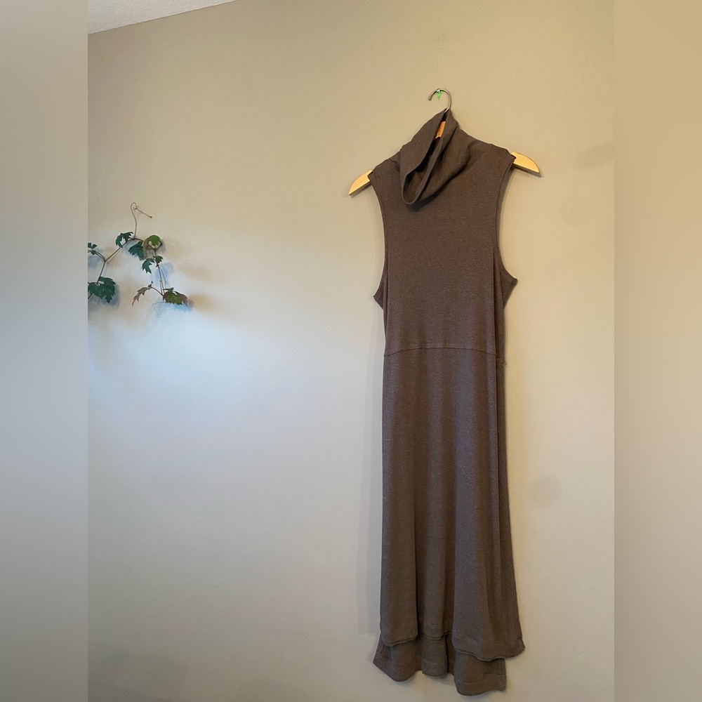 Free People We the Free P+S tag sleeveless turtleneck tunic slits country boho